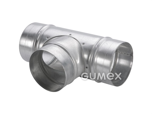 T Nippel 90°, 80/80/80mm, +200°C, verzinktes Blech, 